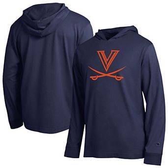 Men's Champion Navy Virginia Cavaliers Tonal All Star Long Sleeve Hooded T-Shirt