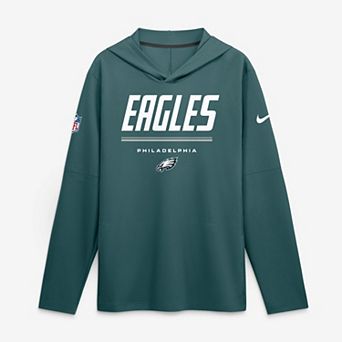 Men's Nike Midnight Green Philadelphia Eagles Sideline Lightweight Long Sleeve Hooded Dri-FIT Top