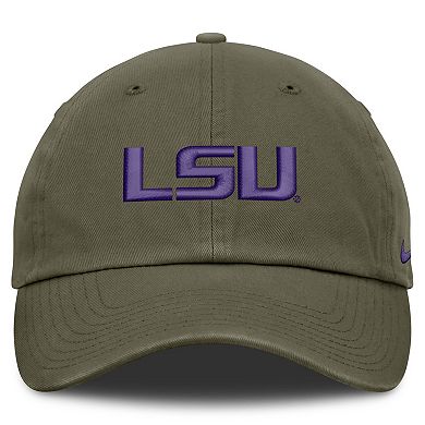 Unisex Nike Olive LSU Tigers Primetime Club Adjustable Hat