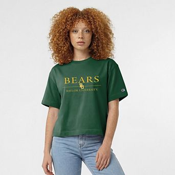 Women's Champion Green Baylor Bears Waist Length Wordmark T-Shirt