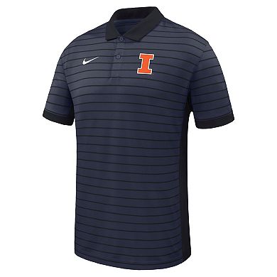 Men's Nike Navy Illinois Fighting Illini Victory Stripe Dri-FIT Polo