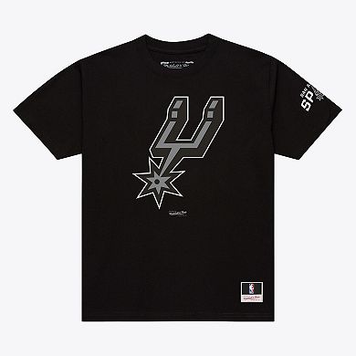 Men's Mitchell & Ness Black San Antonio Spurs Basic T-Shirt