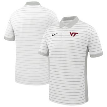 Men's Nike White Virginia Tech Hokies Victory Stripe Dri-FIT Polo