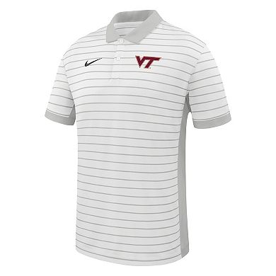 Men's Nike White Virginia Tech Hokies Victory Stripe Dri-FIT Polo