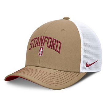 Unisex Nike Beige/Cardinal Stanford Cardinal Primetime Arched Trucker Adjustable Hat