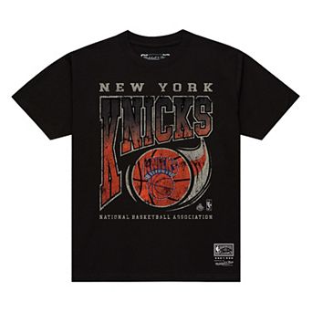 Men's Mitchell & Ness Black New York Knicks Ball Out T-Shirt