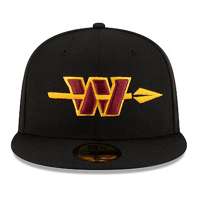 Men's New Era Black Washington Commanders Alternate 59FIFTY Fitted Hat