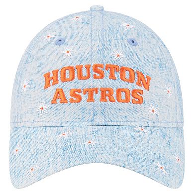 Women's New Era Light Blue Houston Astros Daisy All Over 9TWENTY Adjustable Hat
