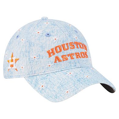 Women's New Era Light Blue Houston Astros Daisy All Over 9TWENTY Adjustable Hat