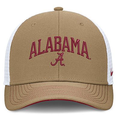 Unisex Nike Beige/Crimson Alabama Crimson Tide Primetime Arched Trucker Adjustable Hat