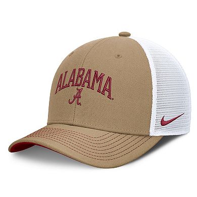 Unisex Nike Beige/Crimson Alabama Crimson Tide Primetime Arched Trucker Adjustable Hat