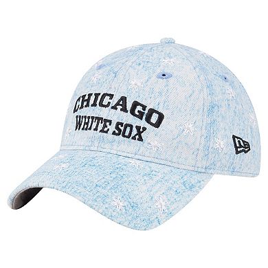Women's New Era Light Blue Chicago White Sox Daisy All Over 9TWENTY Adjustable Hat