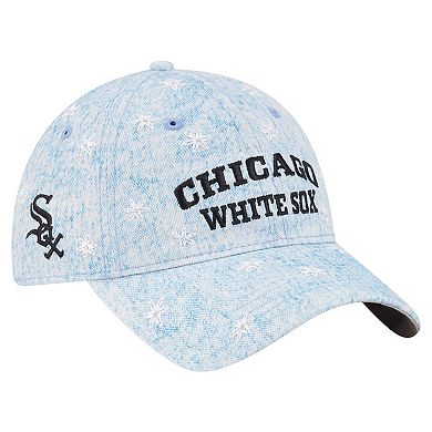 Women's New Era Light Blue Chicago White Sox Daisy All Over 9TWENTY Adjustable Hat