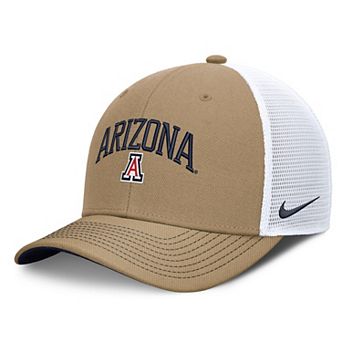 Unisex Nike Beige/Navy Arizona Wildcats Primetime Arched Trucker Adjustable Hat
