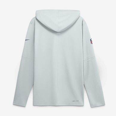 Men's Nike Platinum Baltimore Ravens Sideline Lightweight Long Sleeve Hooded Dri-FIT Top