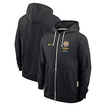 Men's Nike Black LSU Tigers 2026 Sideline Standard Issue Dri-FIT Full-Zip Hoodie