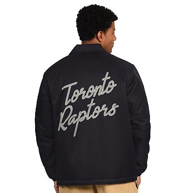 Men's Starter Black Toronto Raptors Coaches Jacket