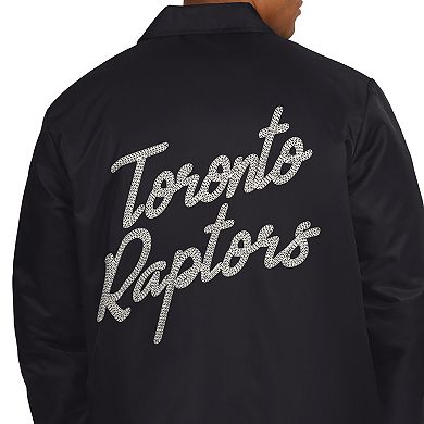 Men's Starter Black Toronto Raptors Coaches Jacket