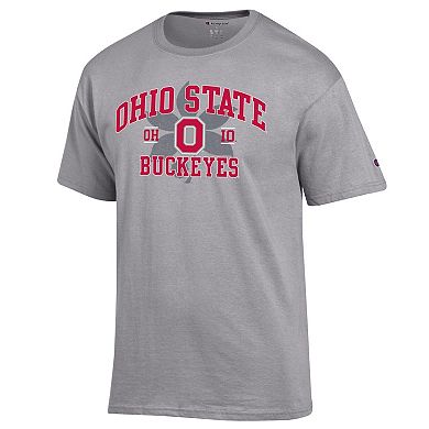 Men's Champion Heather Gray Ohio State Buckeyes Varsity T-Shirt