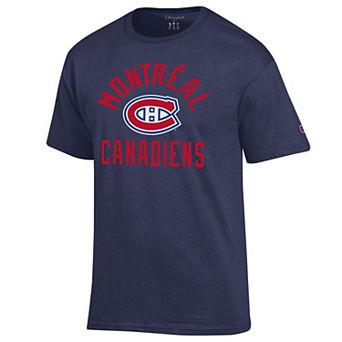 Men's Champion Navy Montreal Canadiens Primary Logo Jersey T-Shirt