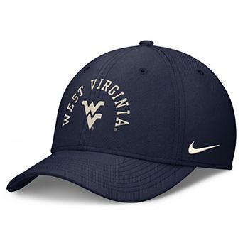 Men's Nike Navy West Virginia Mountaineers Campus Prep Chained & Arched Swooshflex Flex Hat