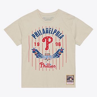 Women's Mitchell & Ness Cream Philadelphia Phillies 1996 MLB All-Star Game Retro Boyfriend T-Shirt