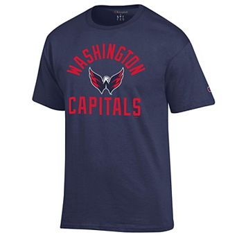 Men's Champion Navy Washington Capitals Primary Logo Jersey T-Shirt