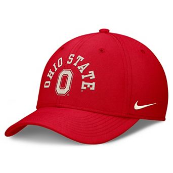 Men's Nike Scarlet Ohio State Buckeyes Campus Prep Chained & Arched Swooshflex Flex Hat
