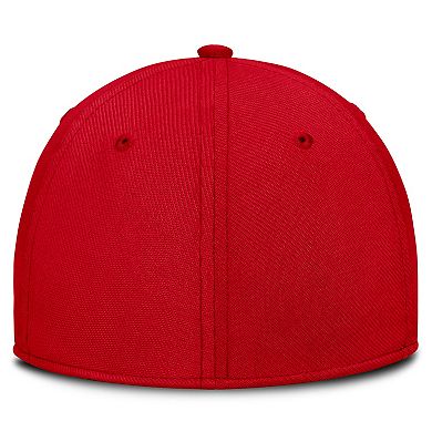 Men's Nike Scarlet Ohio State Buckeyes Campus Prep Chained & Arched Swooshflex Flex Hat