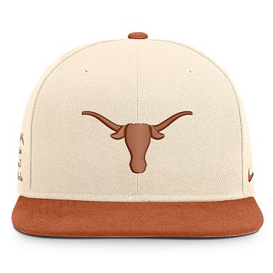 Unisex Nike Natural/Texas Orange Texas Longhorns Campus Prep Snapback Hat