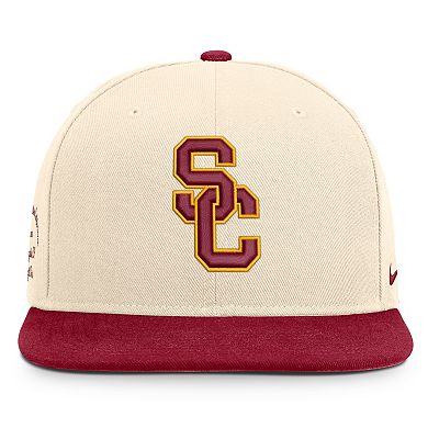 Unisex Nike Natural/Cardinal USC Trojans Campus Prep Snapback Hat