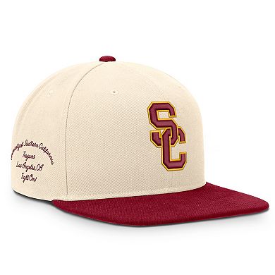 Unisex Nike Natural/Cardinal USC Trojans Campus Prep Snapback Hat