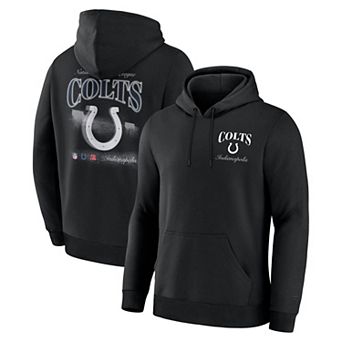 Men's Fanatics Black Indianapolis Colts Back Logo Fleece Hoodie