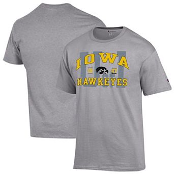 Men's Champion Heather Gray Iowa Hawkeyes Varsity T-Shirt