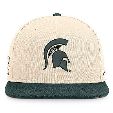 Unisex Nike Natural/Green Michigan State Spartans Campus Prep Snapback Hat