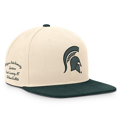 Unisex Nike Natural/Green Michigan State Spartans Campus Prep Snapback Hat