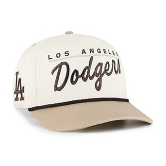 Men's '47 Natural/Tan Los Angeles Dodgers Neutral Terrain Hitch Rope Adjustable Hat