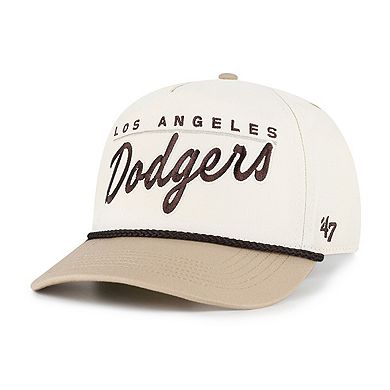 Men's '47 Natural/Tan Los Angeles Dodgers Neutral Terrain Hitch Rope Adjustable Hat