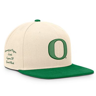 Unisex Nike Natural/Green Oregon Ducks Campus Prep Snapback Hat
