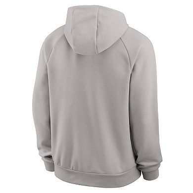 Men's Nike Gray Michigan Wolverines Premium Performance Raglan Dri-FIT Hoodie