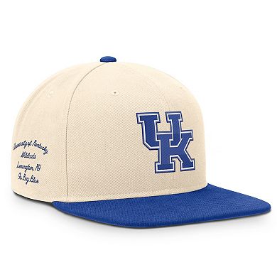 Unisex Nike Natural/Royal Kentucky Wildcats Campus Prep Snapback Hat