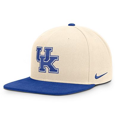 Unisex Nike Natural/Royal Kentucky Wildcats Campus Prep Snapback Hat