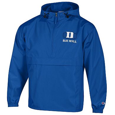 Men's Champion Royal Duke Blue Devils Delay Packable Half-Zip Jacket