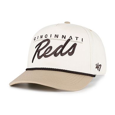 Men's '47 Natural/Tan Cincinnati Reds Neutral Terrain Hitch Rope Adjustable Hat