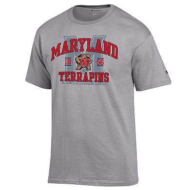 Men's Champion Heather Gray Maryland Terrapins Varsity T-Shirt