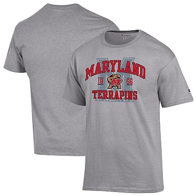 Men's Champion Heather Gray Maryland Terrapins Varsity T-Shirt