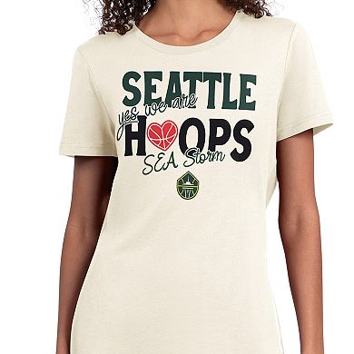 Women's Starter Oatmeal Seattle Storm Endzone T-Shirt
