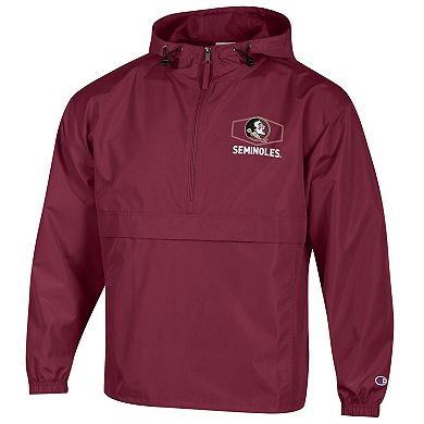 Men's Champion Garnet Florida State Seminoles Delay Packable Half-Zip Jacket