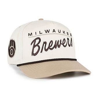 Men's '47 Natural/Tan Milwaukee Brewers Neutral Terrain Hitch Rope Adjustable Hat