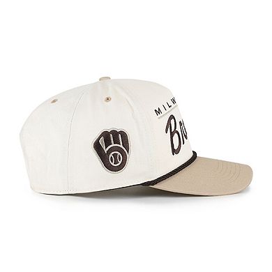 Men's '47 Natural/Tan Milwaukee Brewers Neutral Terrain Hitch Rope Adjustable Hat